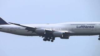 Lufthansa Boeing 747-8I Landing Approach Frankfurt D-Abyk