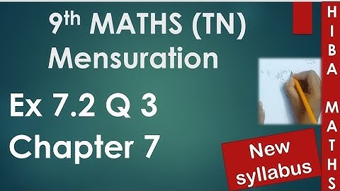 9th maths chapter 7 exercise 7.2 question 3 tn samacheer hiba maths