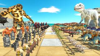Dinosaurs Fight Mutant Primates &amp; Infernals - Animal Revolt Battle Simulator