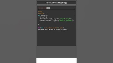 for() in JSON Array (array) #javascript