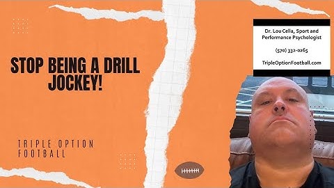 Stop Being a Triple Option Drill Jockey!