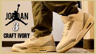 EARLY LOOK‼️ Air Jordan 3 Craft Ivory Review + On Feet! 😳🤯 DON’T SLEEP ON THIS LUXURY SNEAKER‼️