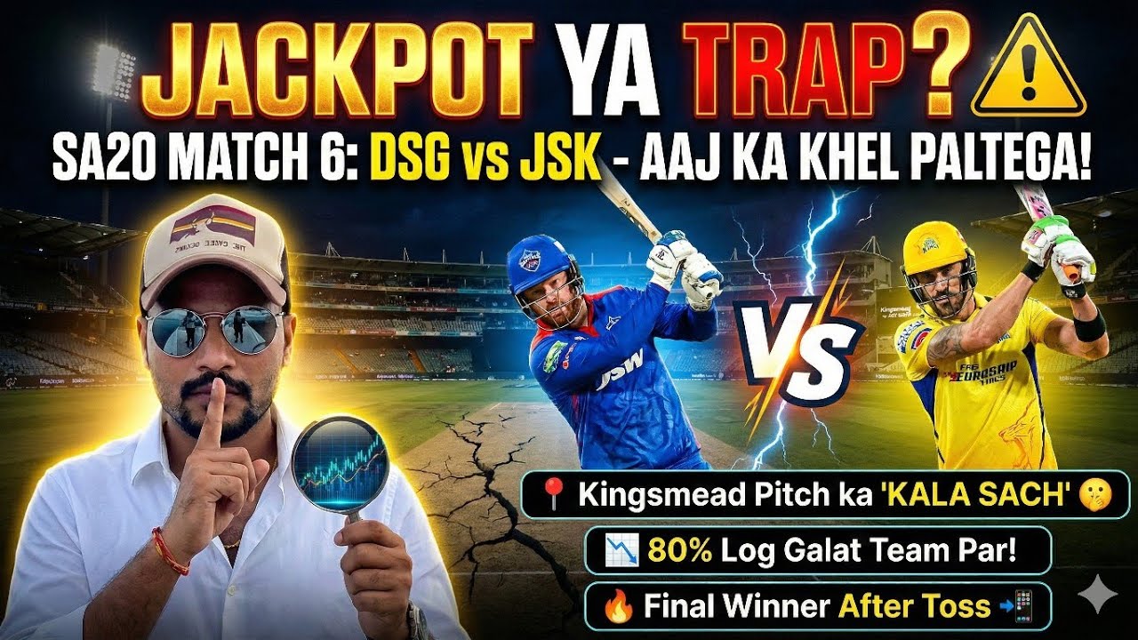 SA20 Match 6: DSG vs JSK | Jackpot ya Trap? ⚠️ | Match Winner & Session Prediction