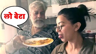 पापा ने बनाए मेरे लिए मेरी फेवरेट सब्ज़ी |A Day With My Father And Mother |Akshara Singh Vlog Video