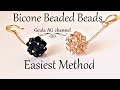 Beaded Beads - Balls How to make beads ball Bicone Beaded Earrings Tutorial