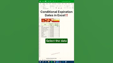 Conditional Expiration Dates in Excel ‼️ #shorts #excel #computer #exceltips