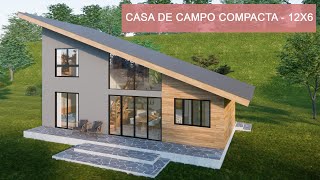 Casa de campo compacta  12x6