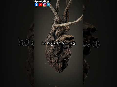 ثم قست قلوبكم من بعد ذلك فهي كالحجارة أو أشد قسوة سورة البقرة الآية 74 القارئ مشاري العفاسي