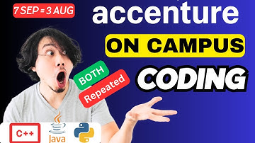 8 Sep : Accenture On campus latest coding questions | Accenture Assessment test 2023