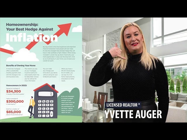 Yvette Auger Real Estate Advice "Homeownership Your Best Hedge Against Inflation"