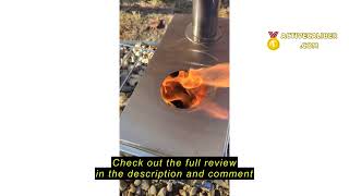 Review Hot Tent Stove, Unho Wood Burning Stove, Portable Wood Stove With 6 Stainless Chimney Pipes F
