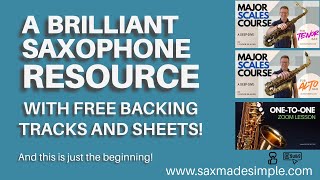 Sax Made Simple Free Backing Tracks, Pdfs Online Courses For Alto Tenor Sax