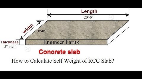 Self Weight of RCC Slab l CEC 01 l Engineer Faruk