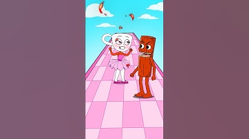 Build a Queen Run Challenge with Hot and Cold to HELP Tung Tung Tung Sahur win?#brainrot #animation