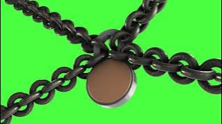 Lock chain Green screen Video | 3D Template | graphic | motion