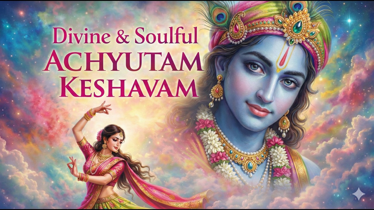 Achyutam Keshavam Krishna Damodaram | Divine & Soulful Krishna Bhajan for Peace | Chanting Studio