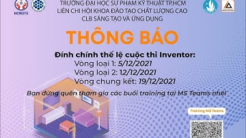 [Buổi 2]Training Cuộc thi thực chiến inventor || CLB Sáng tạo và ứng dụng