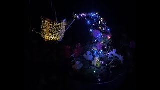 Metal Solar Watering Can with lights