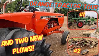 ORANGE TRACTOR tour and two NEW PLOWS! Allis-Chalmers collection and plow swap
