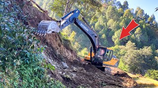 DEATH-DEFYING Mountain Road Construction with Excavator | Excavator Working Video | Trackhoe