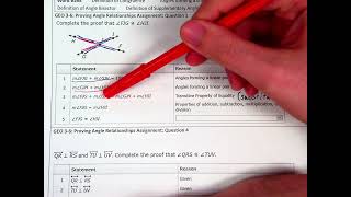 3-6 Proving Angle Relationships