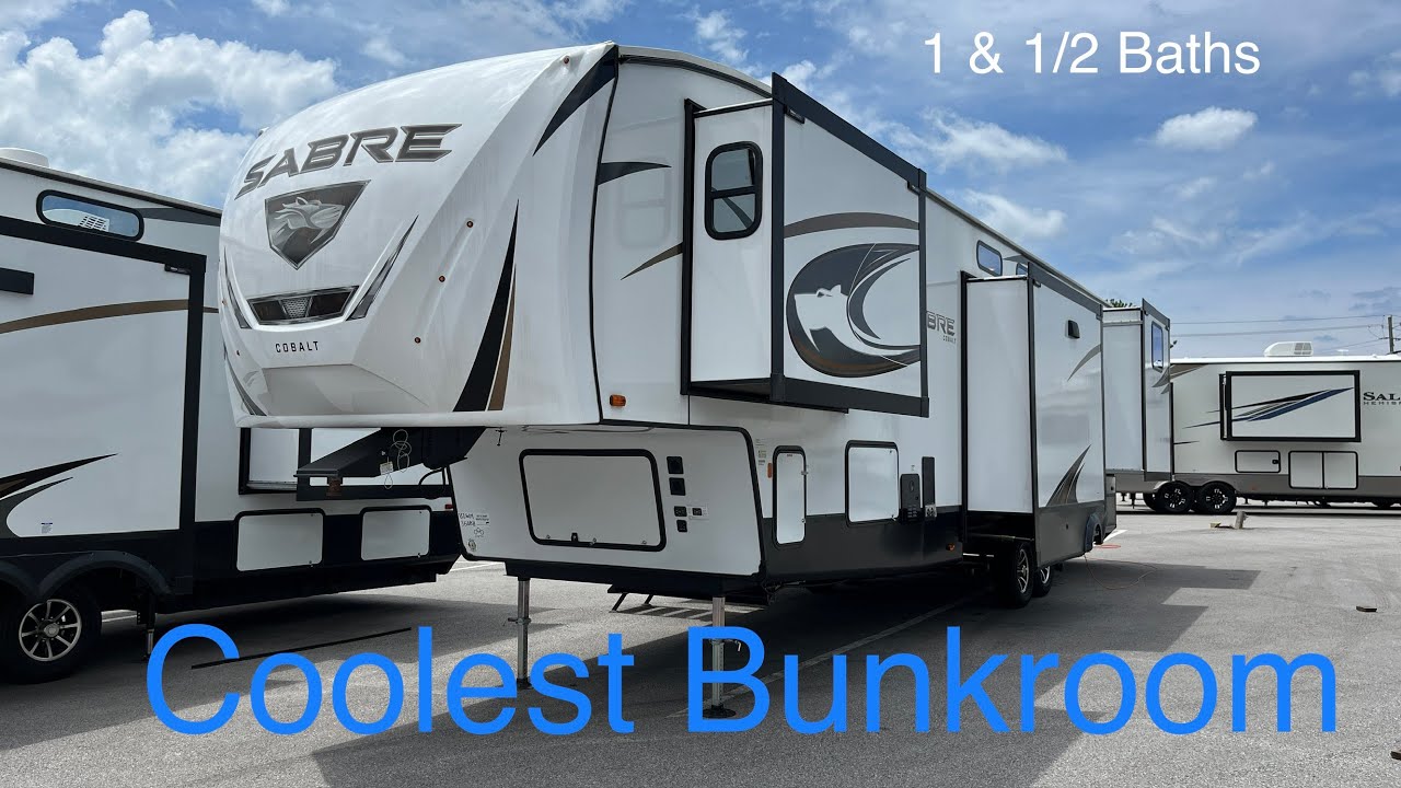 Coolest Bunkroom in this 5th wheel! 2023 Forest River Sabre 350BH