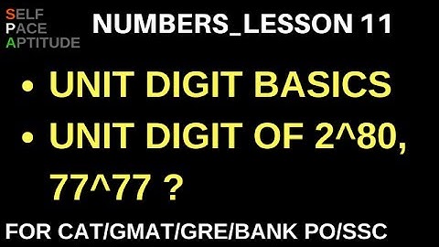 NUMBERS_LESSON 11_UNIT DIGIT BASICS & QUESTIONS_QUANTITATIVE APTITUDE FOR CAT/GMAT/BANK PO/SSC