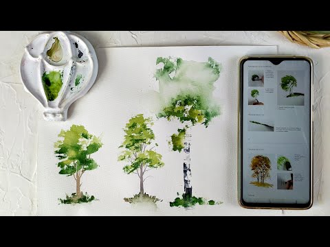 Как просто и быстро рисовать деревья.