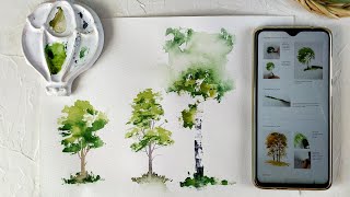 Painting trees is quick and easy