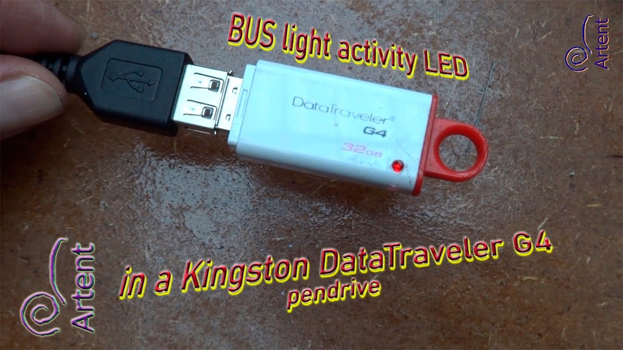 Installing bus activity led light in a Kingston DataTraveler G4 pendrive -  YouTube
