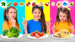 Eva and Friend Healthy vs Unhealthy Food Challenge
