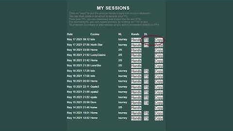 Exporting hands to Poker Tracker 4