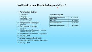 Verifikasi Income dalam Analisa Kredit Mikro