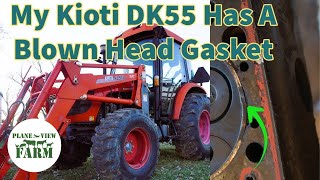 Kioti DK55C Blown Head Gasket Replacement Part 1 - Teardown