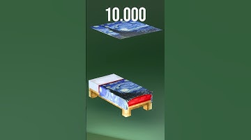 1M of THE STARRY NIGHT vs BED 🖼️ | Most Satisfying Blender Physics Test