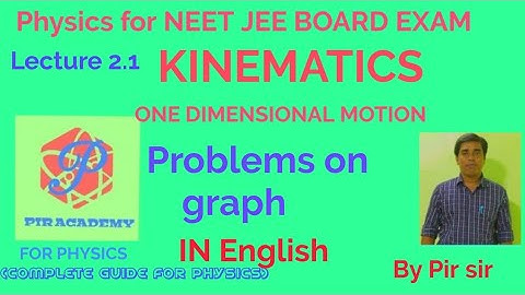 #onedimensionalmotion #Kinematics One dimensional motion||problem on graph||physics for NEET JEE