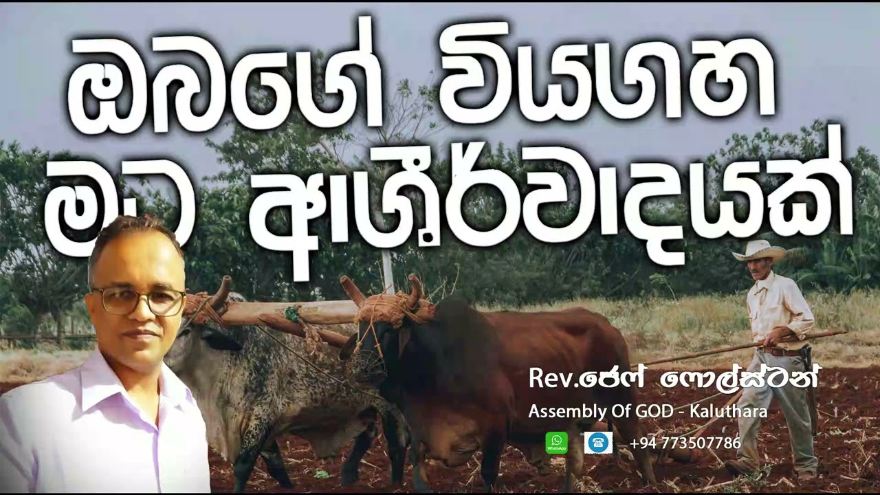 ඔබගේ වියගහ මට ආශීර්වවාදයක් - Pas. Jeff Foulstone