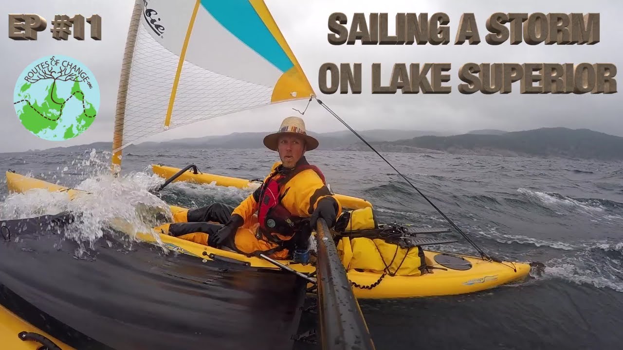 Sailing a Hobie in a Storm on Lake Superior Ep #11