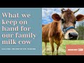 Caring for family milk cow