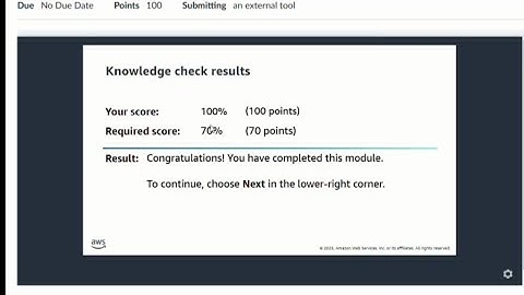 AWS Machine Learning Module 7 knowledge Check 100%