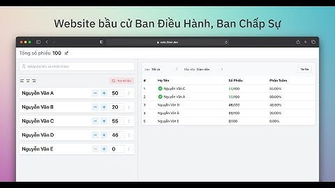 Web app kiểm phiếu bầu cử Ban Điều Hành, Ban Chấp Sự