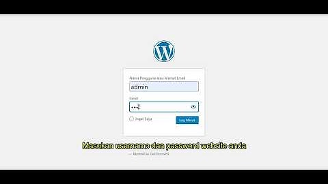 CARA MENGGANTI PASSWORD WORDPRESS TERBARU #1
