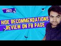 How to hide recommendations on Facebook Page | Remove Reviews 2022 ✔