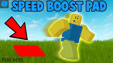 How to make a SPEED BOOST PAD/PART in ROBLOX STUDIO | 2022