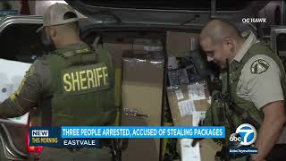 3 arrested near Amazon facility in Eastvale after packages stolen