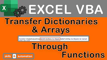 Excel VBA || Transfer Dictionaries and Arrays through Functions || Make your code more manageable!