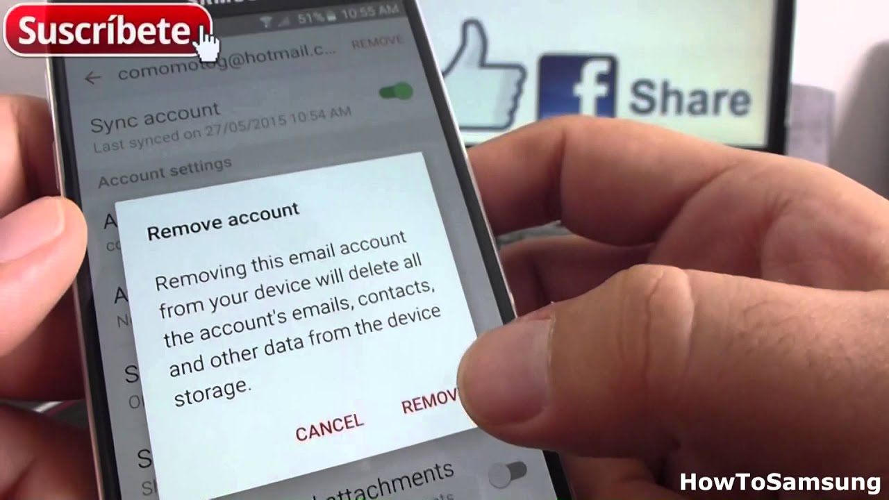 How do I Remove or Delete an Email Account Samsung Galaxy 