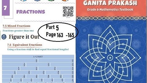Fractions Class 6 Chapter 7 GanitaPrakash Math Part 5 P 163 - 165 Figure it Out Equivalent Fractions