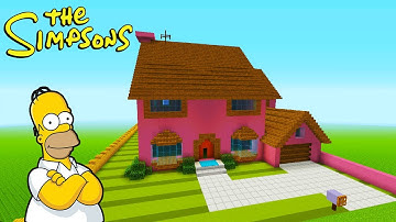 Minecraft Tutorial: How To Make The Simpsons House "The Simpsons" Survival House