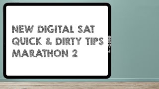 All Your Digital SAT English Hacks in One Video! Last Minute Cram Session for March 9th Digital SAT